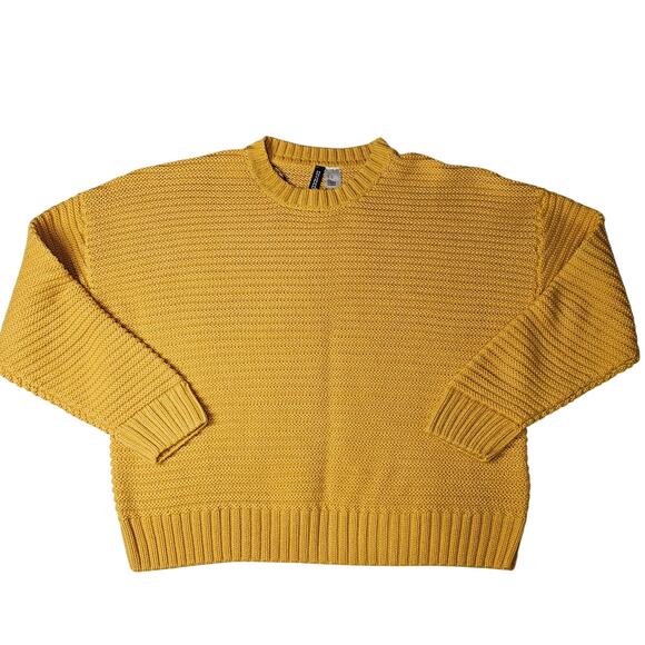 Divided Mustard Color, Fall, Soft Sweater, Ribbed Knit, Crewneck, Medium - Picture 1 of 9
